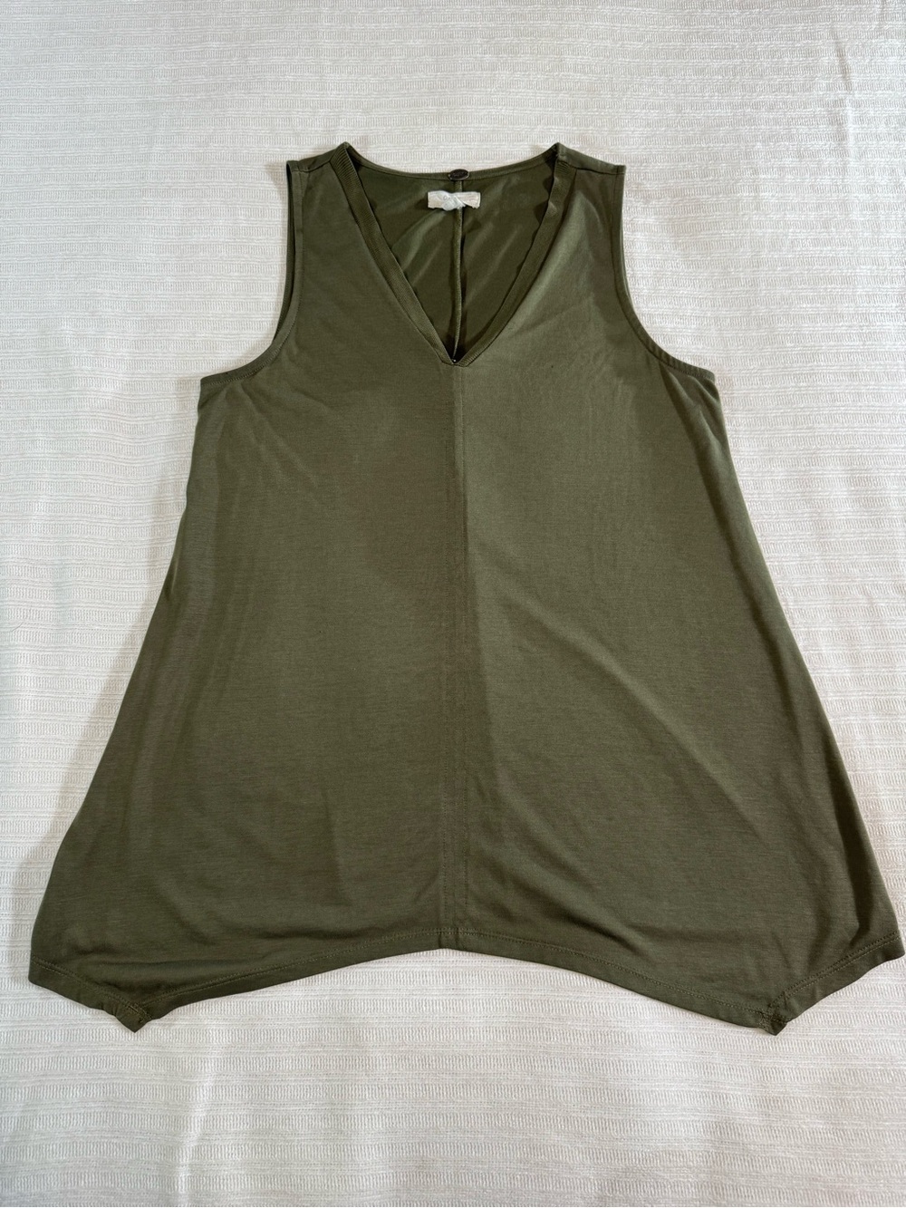 Cupio Olive Green V-Neck Tank Top